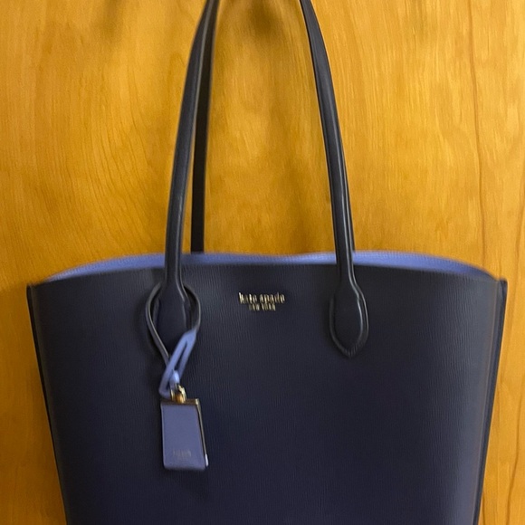 kate spade Handbags - Kate Spade Blue Leather Suite Work Tote Bag